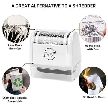Miseyo Roller Stamp for Identity Theft Protection - Secure & Refillable