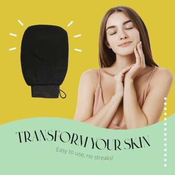 Skinerals Premium Exfoliating Mitt, Exfoliator Glove & Self Tanner Prep, Body Exfoliator Scrubber for Ultimate Smoothness