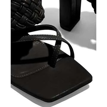 Stylish Dghaixing Women's Braided Heeled Sandals for Summer