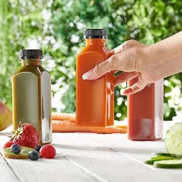Reusable 12 oz Juice Bottles with Accessories - Eco-Friendly Gift