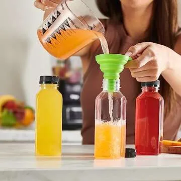 Reusable 12 oz Juice Bottles with Accessories - Eco-Friendly Gift