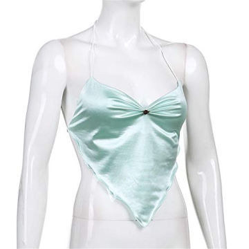 Y2K Green Lace Vest Crop Top Women's Trendy Street Wear