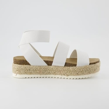 CUSHIONAIRE Women's Mandy Cork Espadrille Platform Sandal