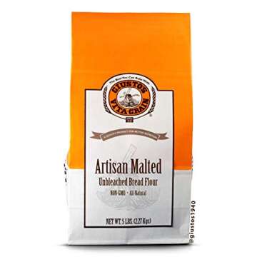 Giusto's Vita-Grain All-Natural Artisan Malted Unbleached Bread Flour, 5lb Bag