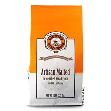 Giusto's Vita-Grain All-Natural Artisan Malted Unbleached Bread Flour, 5lb Bag