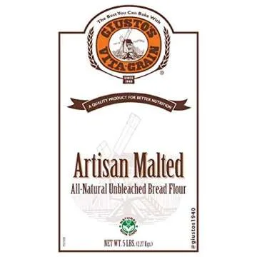 Giusto's Vita-Grain All-Natural Artisan Malted Unbleached Bread Flour, 5lb Bag