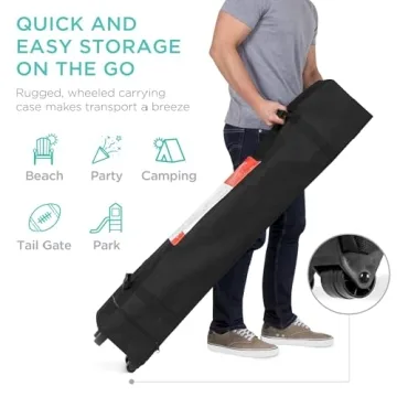 Best Choice Products 10x10ft 1-Person Setup Pop Up Canopy Tent Instant Portable Shelter w/ 1-Button Push, Case, 4 Weight Bags - Gray