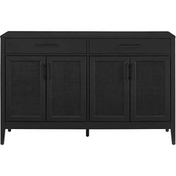 Crosley Milo Modern Sideboard Buffet Cabinet in Black