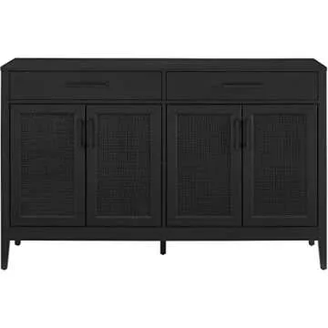 Crosley Milo Modern Sideboard Buffet Cabinet in Black