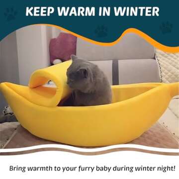 longjunjunfashion Banana Pet Bed Cute Funny Banana Bed Extra Large Size for Dogs, Christmas Pet Bed Lovely Pet Supplies for Dogs Puppies