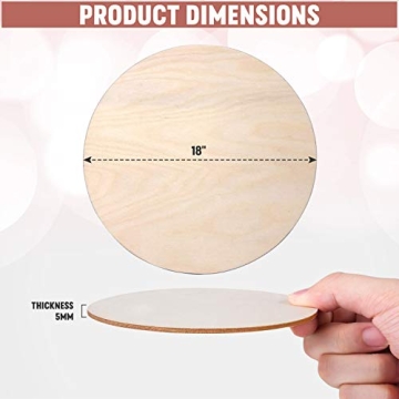 Sophies Crafts 18 Inch Wooden Circles for Creative DIY Projects
