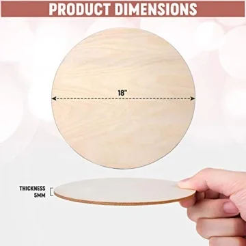 Sophies Crafts 18 Inch Wooden Circles for Creative DIY Projects