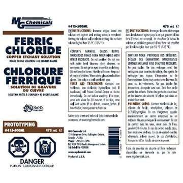 MG Chemicals 415-500ML 415 Ferric Chloride Copper Etchant Solution, 475 ml Liquid Bottle, Dark Brown