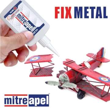 MITREAPEL CA Glue with Activator (2 x 0.80 oz - 2 x 3.30 fl oz.) - CA Glue for Woodworking - Cyanoacrylate Glue and Activator Spray - Crazy Glue, Super Glue for Crafts and DIY Projects - (2 Pk)