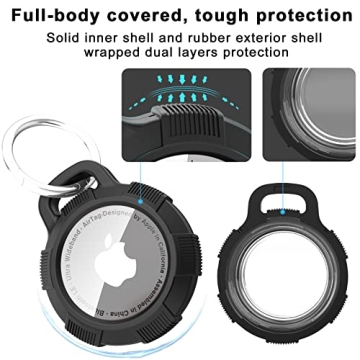 SEVROK AirTag Holder Case - Ultimate Protection 4 Pack