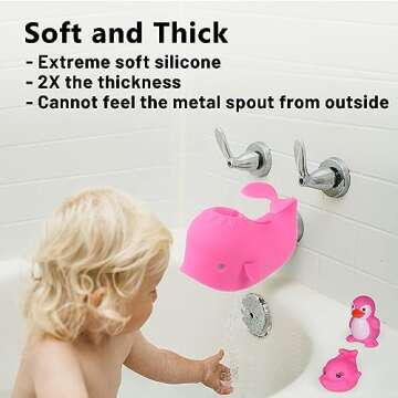 Bath Spout Cover, Faucet Cover Baby Bathroom Tub Faucet Cover Protector for Kids, Bathtub Spout Cove...