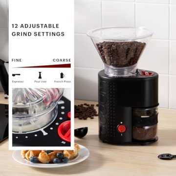 Bodum Bistro Burr Grinder with Timer and Grind Settings