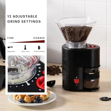 Bodum Bistro Burr Grinder with Timer and Grind Settings