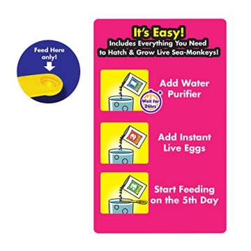 BANDAI The Original Sea Monkeys - Sea Monkeys Magic Castle - Grow Your Own Pets Science Kit- Includes Eggs, Food, and Water Purifier - Amazing Science Experiments for Kids Grow Your Own Pets