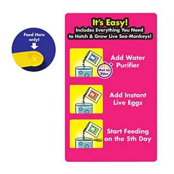 BANDAI The Original Sea Monkeys - Sea Monkeys Magic Castle - Grow Your Own Pets Science Kit- Includes Eggs, Food, and Water Purifier - Amazing Science Experiments for Kids Grow Your Own Pets
