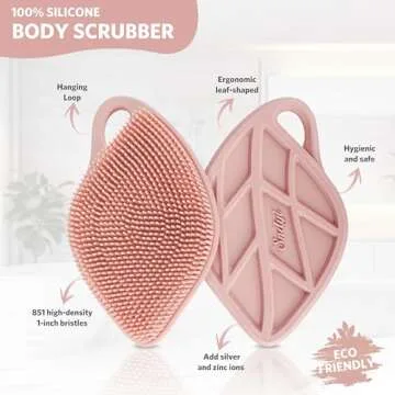 Sndyi Scalp Massager Hair Growth and Silicone Body Scrubber Set, Scalp Scrubber with Soft Silicone Bristles, Gentle Exfoliating Body Scrubber for Sensitive Skin