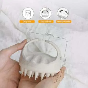 Sndyi Scalp Massager Hair Growth and Silicone Body Scrubber Set, Scalp Scrubber with Soft Silicone Bristles, Gentle Exfoliating Body Scrubber for Sensitive Skin