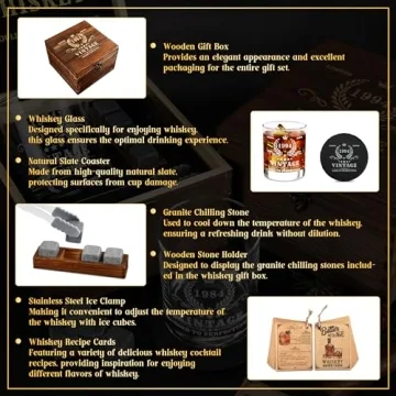 Vintage 1994 Whiskey Glass Set for 30th Birthday