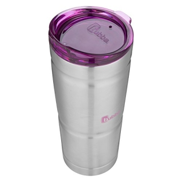 Bubba Envy S Vacuum-Insulated Stainless Steel Tumbler with Lid and Straw, 24oz Reusable Iced Coffee or Water Cup, BPA-Free Travel Tumbler, Steel/Paradise Purple
