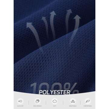 YERIOK 5 Pack Boys Athletic Shorts Quick Dry Active Wear