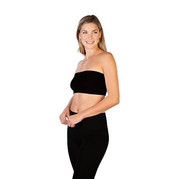 skinnytees Women's Solid Bandeau for Everyday Comfort