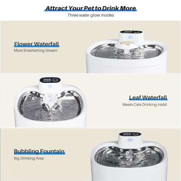 Bolpetizo Cat Water Fountain Filters, 6 Pack Replacement Filters for Pet, Pre-Filter Sponges Set for Stainless Steel 67oz, 88oz, 95oz, 135oz Automatic Dog Water Fountain Pet Fountain Water Dispenser