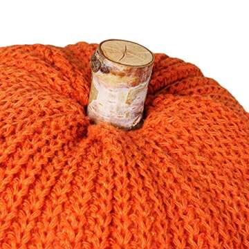 Set of 3 Decorative Crochet Fall Pumpkins for Home Decor