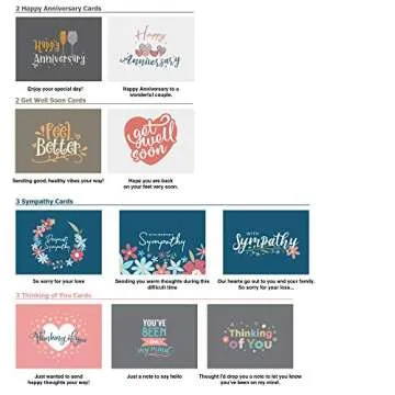 Dessie 60 Unique Large Greeting Cards Assortment