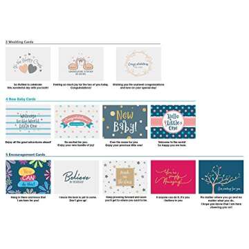 Dessie 60 Unique Large Greeting Cards Assortment