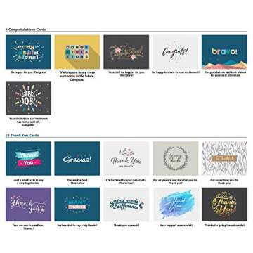 Dessie 60 Unique Large Greeting Cards Assortment