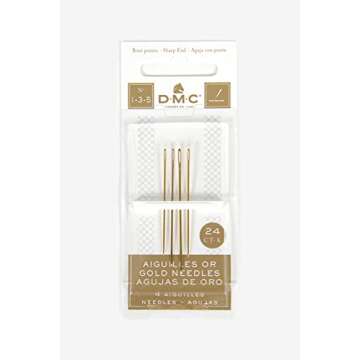 DMC Gold Embroidery Hand Needles - Premium Quality Crafting Tools