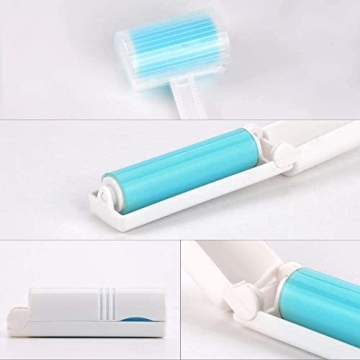 Reusable Pet Hair Remover Sticky Roller Set for Easy Cleaning