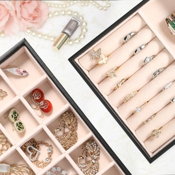 Stylish LANDICI Stackable Jewelry Organizer Set of 4