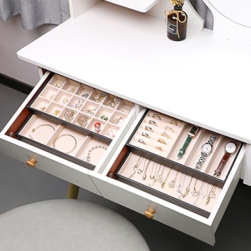 Stylish LANDICI Stackable Jewelry Organizer Set of 4