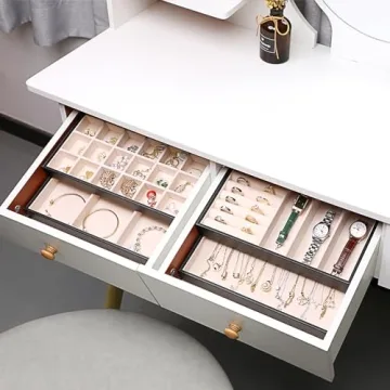 Stylish LANDICI Stackable Jewelry Organizer Set of 4