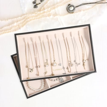 Stylish LANDICI Stackable Jewelry Organizer Set of 4