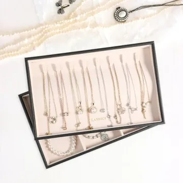 Stylish LANDICI Stackable Jewelry Organizer Set of 4