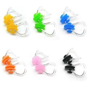 Zooshine Waterproof Nose Clips for Swimmers - 12 Pack