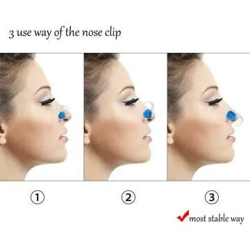 Zooshine Waterproof Nose Clips for Swimmers - 12 Pack