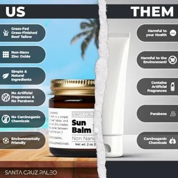 Santa Cruz Paleo Beef Tallow and Zinc Sun Balm Natural Sunscreen