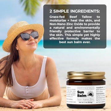 Santa Cruz Paleo Beef Tallow and Zinc Sun Balm Natural Sunscreen