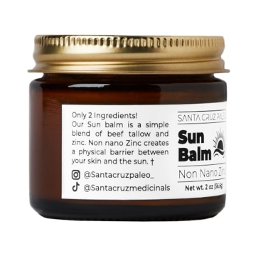 Santa Cruz Paleo Beef Tallow and Zinc Sun Balm Natural Sunscreen