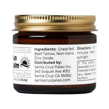 Santa Cruz Paleo Beef Tallow and Zinc Sun Balm Natural Sunscreen