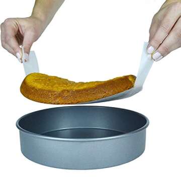 Non-Stick Round Parchment Paper- 6 inch - 100 Eco-Friendly Pack - Baking Paper Liners for Round Cake Pans Circle Cheesecake, Cooking, Air Fryer