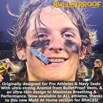 Bulletproof: World’s Thinnest Braces Mouthguard is 3X Stronger! Braces Mouth Guard for Sports & Sl...